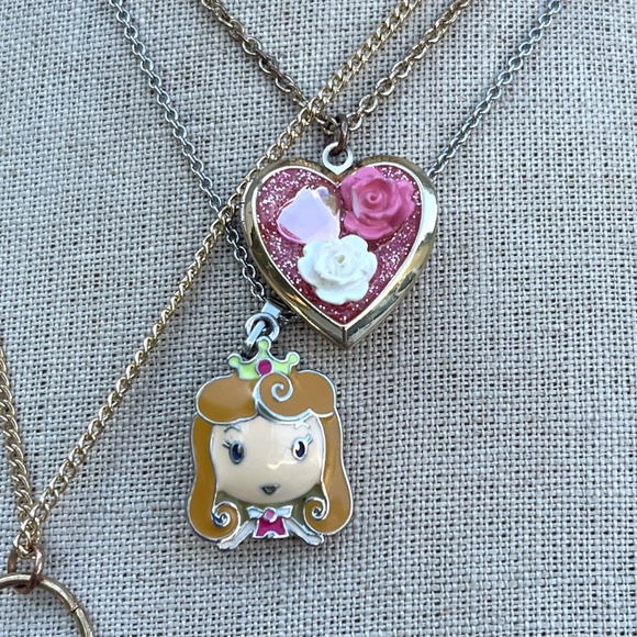 Set of Five Girly Necklaces Kitsch Kawaii Jewelry Disney Paris - Picture 7 of 10